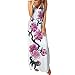 KEERADS Women Printed V Neck Maxi Dresses Summer Spagetti Strap Dress Sundres Beach Dress Jupe Carreaux Longue