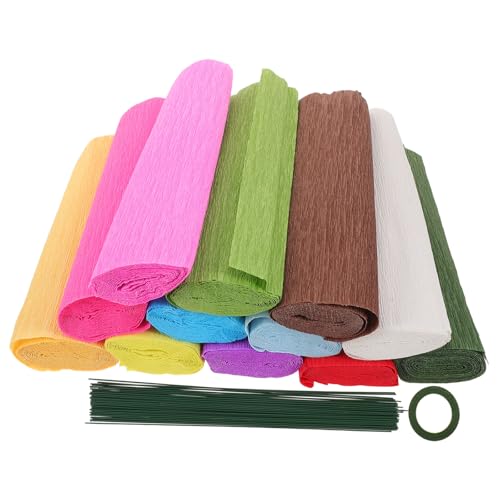 Kit de papier crépon Hohopeti pour bouquet de fleurs fait main et loisirs créatifs