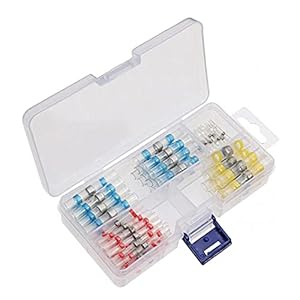 Soldeer Seal Draad Connectors, 100 stuks Waterdichte warmte Shrink Butt-connectoren, elektrische draadaansluitingen…