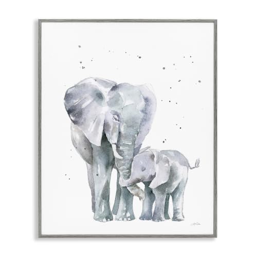 Loving Elephant Family Hugs, 16 x 20 Inch Framed Giclée Print
