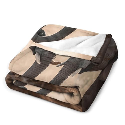 Plaid éléphants microfibre pour soirées cocooning sur canapé - 4