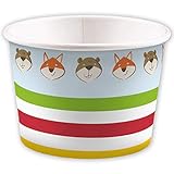 NET TOYS 8 Tarrinas para Helado Zorro y Castor | 270 ML de Capacidad | Adorable decoración de Fiesta tarrinas para Helado Bosque Encantado Fiestas de cumpleaños Infantil y Fiestas Infantiles