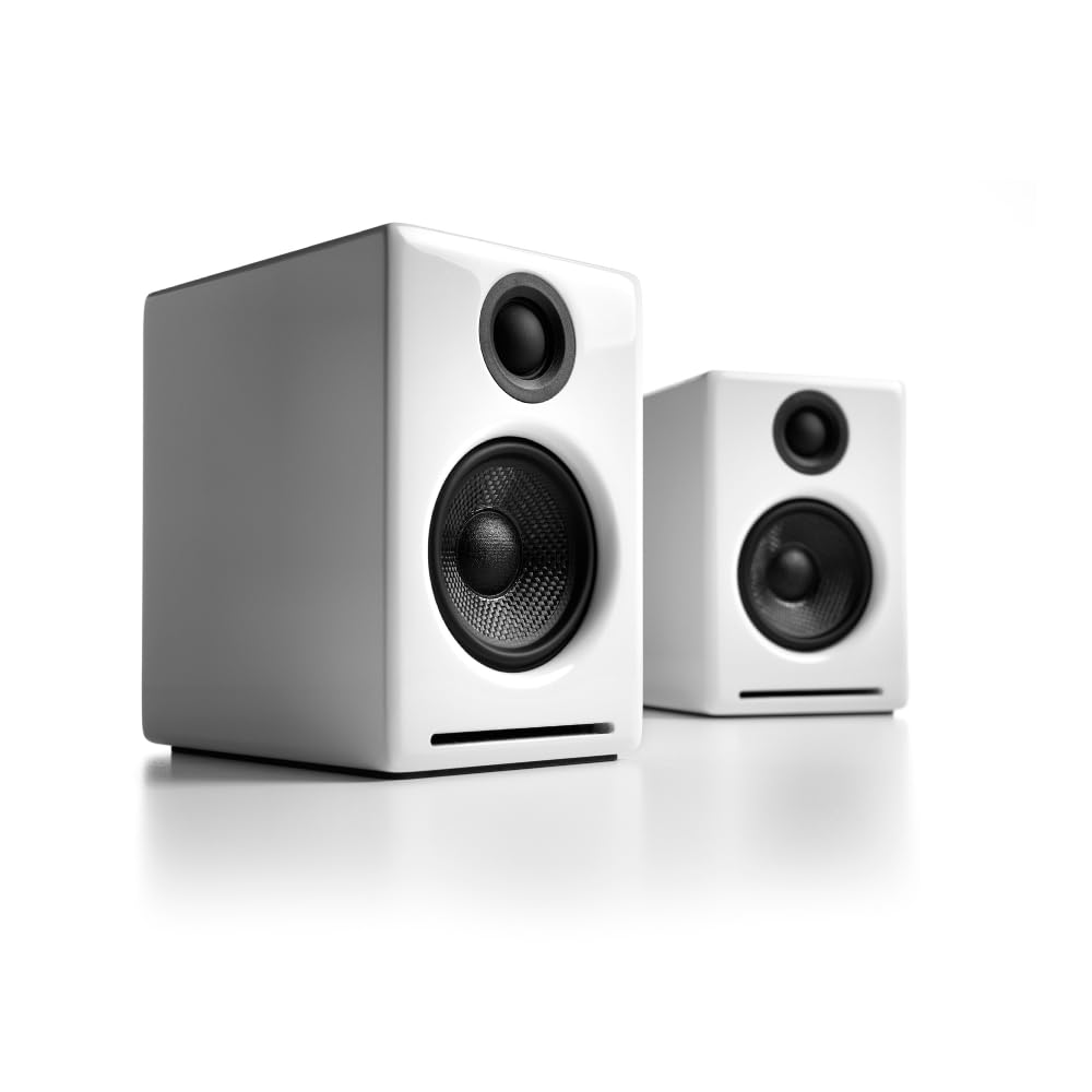Audioengine Altoparlanti da tavolo wireless Bluetooth A2 Plus | Altoparlanti per computer da 60 W, musica e giochi