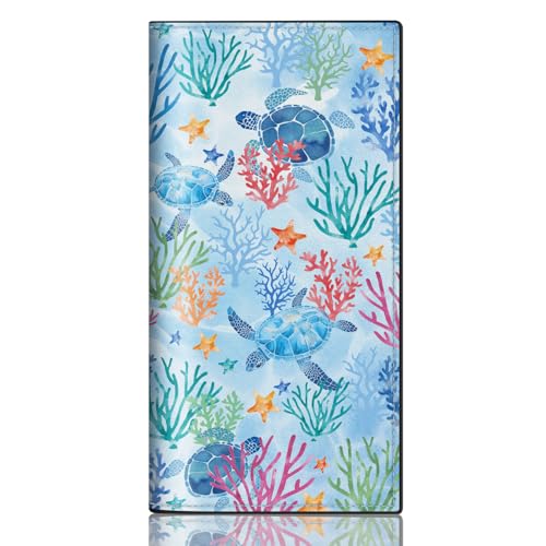 CASMONAL Checkbook Covers for Personal Checkbook, PU Leather Check Book Covers for Women & Men – Fashionable Print Design