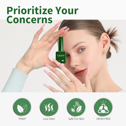 Image of CANNI Dark Green Gel Nail Polish, 1Pcs Emerald Green Gel Polish Green Color Nail Polish Gel High Gloss Soak Off U V Gel Nail French Nail Manicure Salon DIY