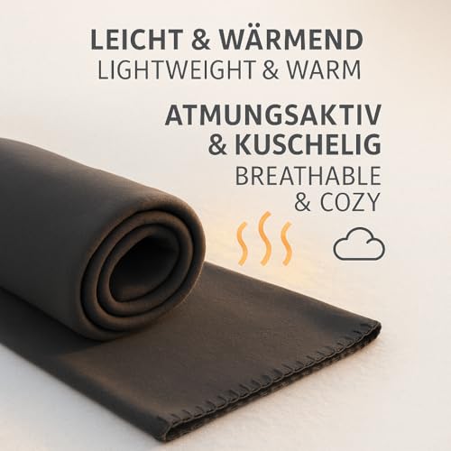 Betz Fleecedecke 130x170 cm 180g/m² – Weiche Wohndecke & Kuscheldecke – Flauschige Sofadecke als Tagesdecke – Leicht, wärmend & pflegeleicht – Farbe Anthrazit