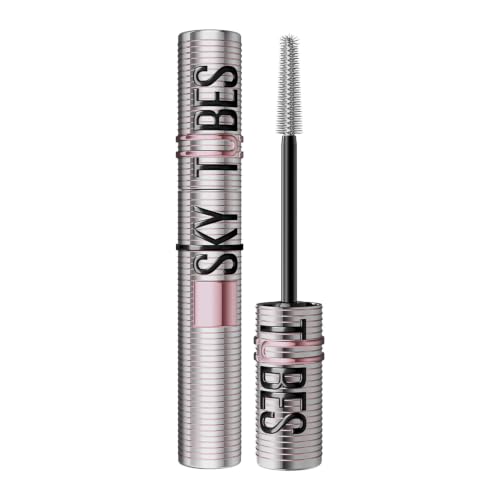 Image of Maybelline Lash Sensational Sky Tubes Tubing Mascara, Very Black | Extension-Like Length, Conditioning with Shea Butter + Castor Oil, 7ml