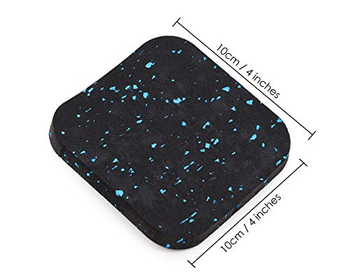 SCSpecial Treadmill Mat 4 Pieces Exercise Equipment Mats Shock Absorbing Rubber Treadmill Pads for Carpet or Floor Protection - Image 3