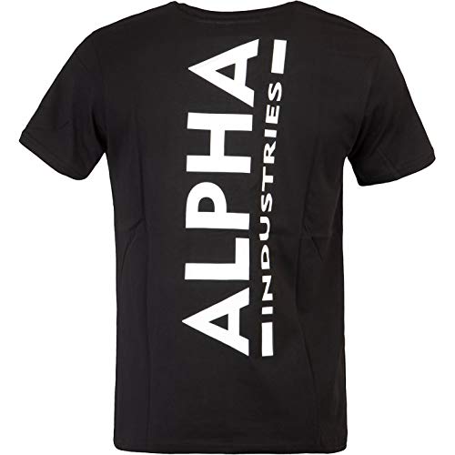 ALPHA INDUSTRIES Backprint T-Shirt (L, Black) Cover