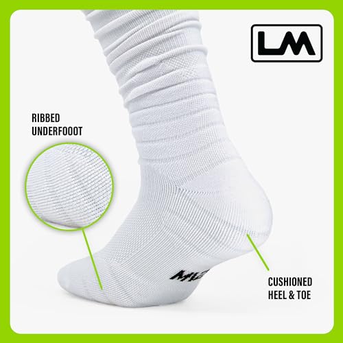 Loudmouth Football Scrunch Socks – Extra Long, Padded, Comfortable Football Socks for Men, Women & Youth4