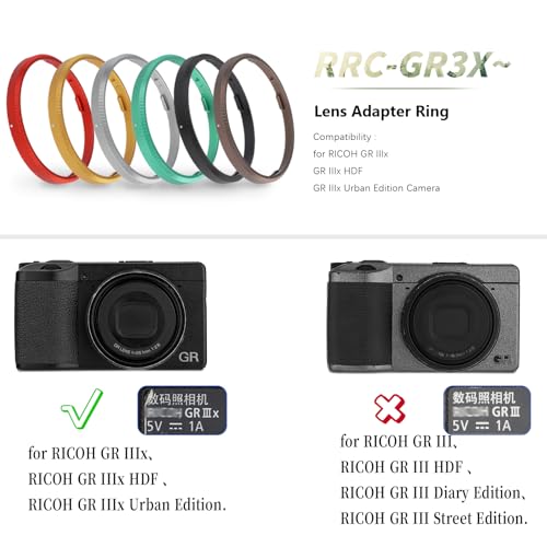 Tapa metálica negra Haoge RRC-GR3XB para cámara RICOH GR3X/GRIIIX, reemplaza GN-2 miniatura 4