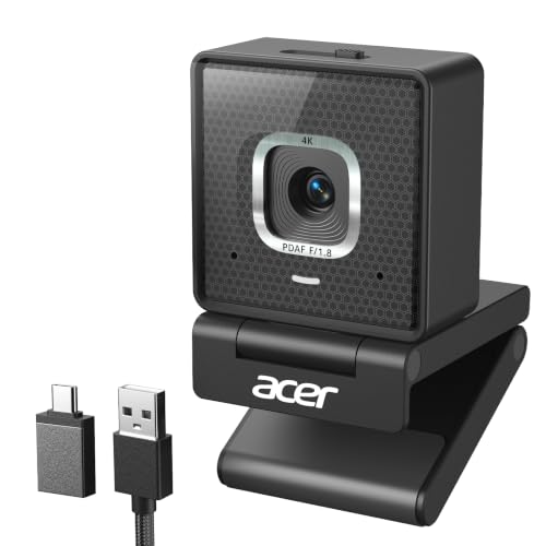 Acer A740 4K Webcam for PC with Noise Canceling Mic for Streaming Meetings - image 1