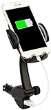 GPCT Cigarette Lighter Dual USB Universal Phone Holder Car Cradle Rotatable Mount Charger. Power Adapter. Compatible W/ iPhone X/8 Plus/7/6/6S, Samsung Galaxy S8/S7/Note, Google Nexus/Huawei/HTC/LG