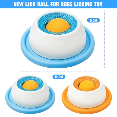 DIANLIANG 2 Stück Schleckball Hund, Leckspielzeug Hunde Lick Bowl, Leckball Hund Große Kleine Lick Sphere