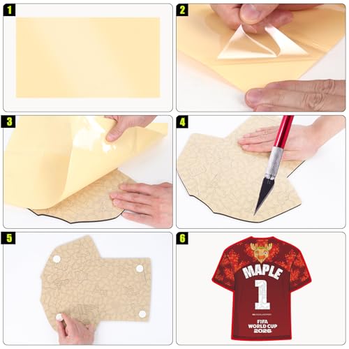 Image of Official FIFA World Cup 2026 Maple T-Shirt Puzzles for Adults, 200 Pieces Football Merchandise Wooden Puzzles, Unique Soccer Gifts for Fans, Collectors Puzzle Sports Souvenirs | Wooden Jigsaw Puzzle