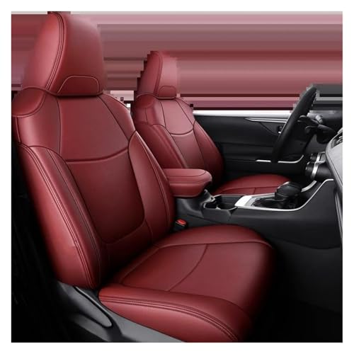 Housses de sièges auto en cuir sur mesure pour Toyota CHR et Camry - Ensemble complet Bourgogne Luxe