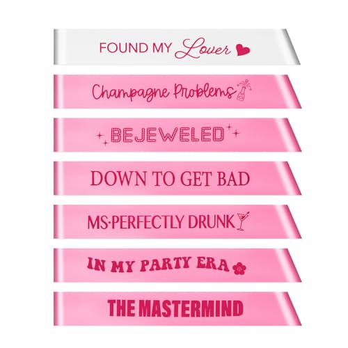 She Found her Lover Bachelorette Sash Set I Bachelorette Party Sashes (7 Pack)