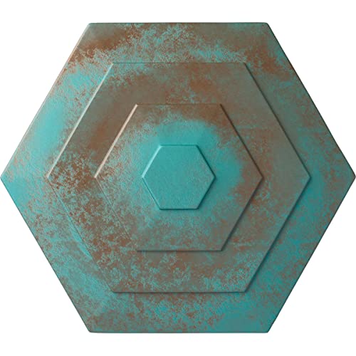 Ekena Millwork CM23WFCGS Woodruff Ceiling Medallion, Copper Green Patina, 23 1/4"OD x 7/8"P