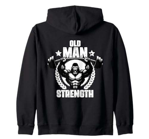 Old Man Strength Haltérophilie Entraînements Gym Citations Gym Fitness Sweat à Capuche