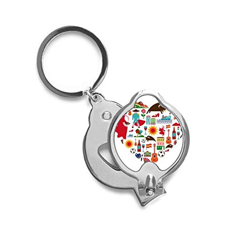 Cutter Trimmer Ongle Espagnol Coeur Corrida Drapeau