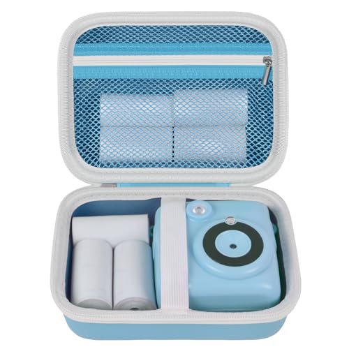 Kinderkamera Tasche, Sofortbildkameras Schutzhülle für VTech KidiZoom Print Cam/ für Gofunly/ für HiMont/ für ASTGMI/ für GREENKINDER/ für CalineGam Digital Kamera, für Druckpapier -Nur Hülle-Blau