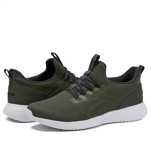 Reebok Karman Flow Slip On Mens Shoes, Athletic Walking Sneakers for Men - Black, White or Grey, Hunter Green/Charcoal, 10 by Reebok - Used condition - Image 6