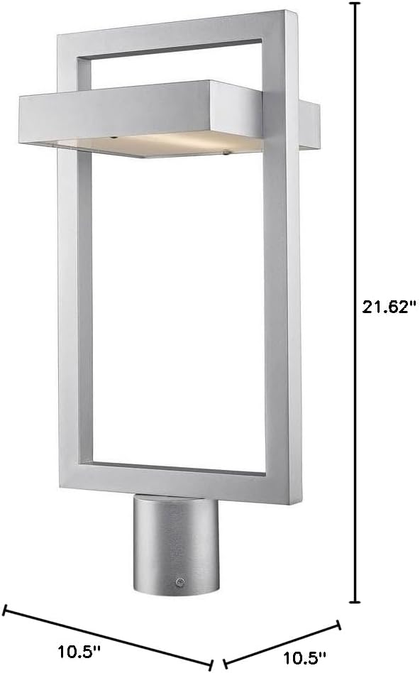Miniatura 9 de Z-Lite 566PHBR-SL-LED - Accesorio de montaje en poste para exteriores, 1 luz, color plateado