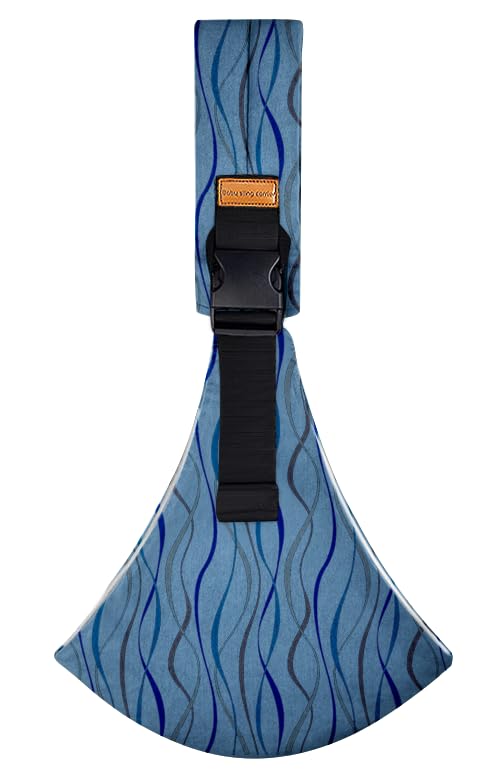 Marrlly Baby Sling Carrier Newborn to Toddler Adjustable One-Shoulder Design with Hip Seat Support, Labor-Saving Baby Wraps Carrier 10-30 lbs(Blue)