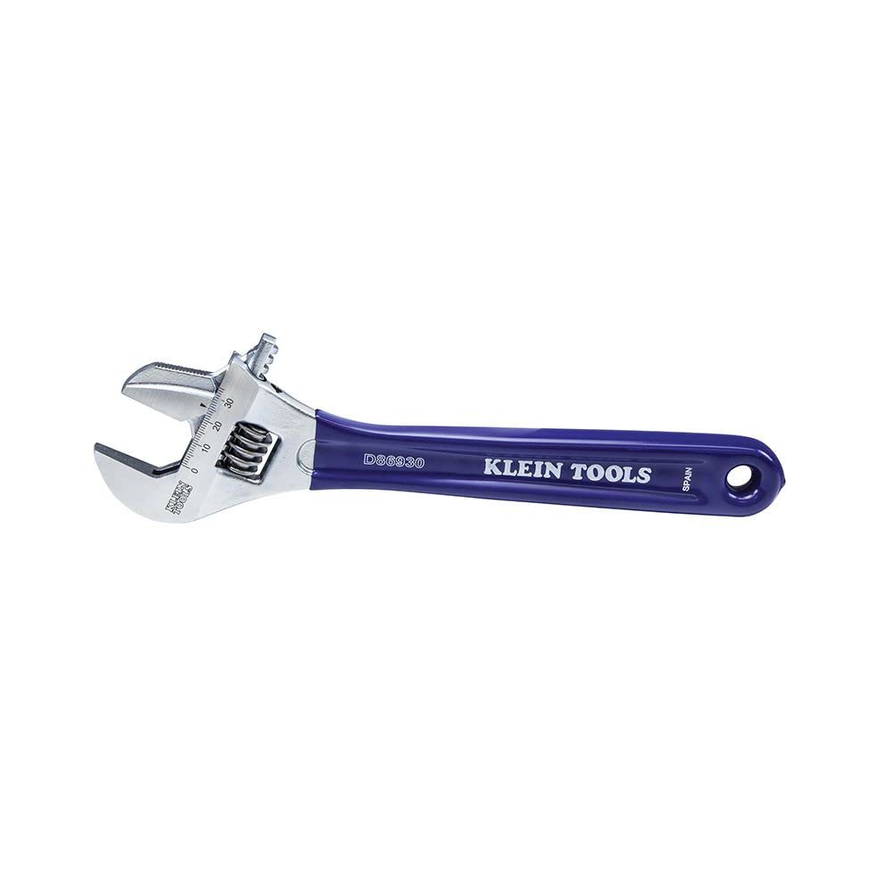 Klein Tools D86930 Clé à pipe/clé à molette réversible avec mâchoire extra-large 2 en 1 de 2,54-1,27 cm, 25,4 cm