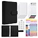 Classeurs à Anneaux A6, Classeur Budget,Budget Planner Enveloppe,Classeur Budget avec enveloppes, feuilles de budget, étiquettes autocollantes Pour économiser de l'argent,Black