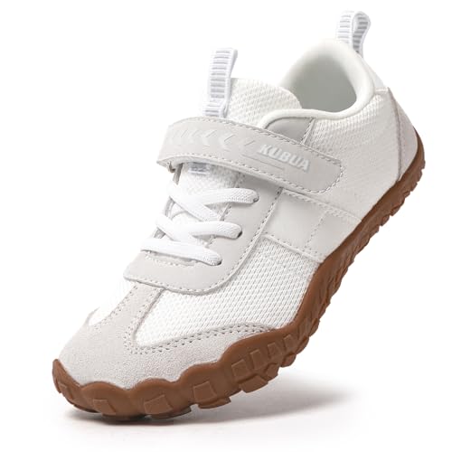 KUBUA Boys Girls Sneakers Kids Barefoot Shoes Comfort Anti-Slip Walking Shoes for Indoor Outdoor Toddler Little Big Kid