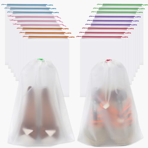 vivinin 18-Pack Shoe Bags for Travel, 11.8in x 15.7in Travel Shoe Bags for Packing, Travel Bag for Shoes, Storage Bags for Men and Women
