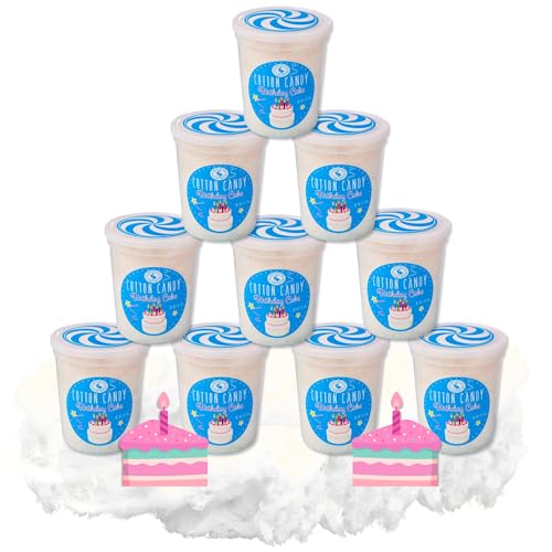 Birthday Cake Cotton Candy Favors (Gift Set of 10) -