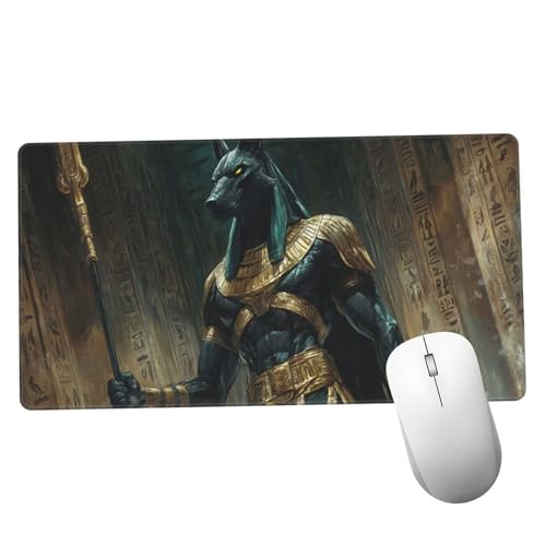 Negro Alfombrilla Ratón 1400x600x3mm Alfombrilla Raton XXL Grande con Base de Goma Antideslizante, Lavable, Accesorios Gaming Egipto, Ordenador Gamer Regalos, Mouse Pad Gaming Mejora La Velocida Y628