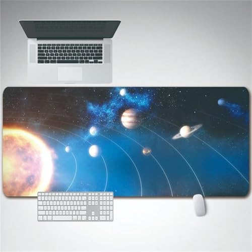 Tapis de Souris,Univers Bleu Tapis de Souris Gaming XXL 1000x500x2 mm Grand Tapis de Bureau,Base en Caoutchouc Antidérapante,Tapis de Clavier d'ordinateur pour Gamer, Ordinateur, PC
