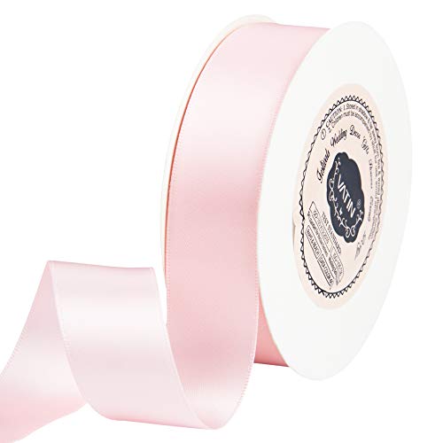 VATIN Double Face Light Pink Satin Ribbon 1