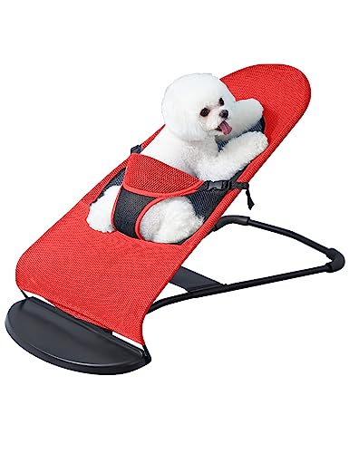 Canapé à bascule pliable rouge pour chiens et chats de petite taille