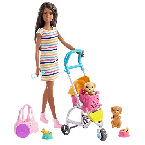Barbie GHV93 - Barbie Hundebuggy Spielset mit Barbie-Puppe, 2 Hündchen und Wagen für die Hündchen – Bild 6