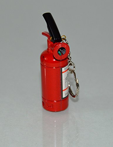Portable Luxury Fire Extinguisher Key Chain Design Shaped Portable Butane Flame Gas Cigarette Windproof Refillable Lighter (GD-1339, FREE CAR sticky pad for Phone PDA MP3 MP4)