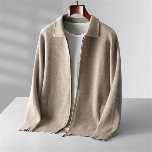 Men's Wool Cardigan Casual Knitted Lapel Sweater Men's Business Solid Color Sweater2