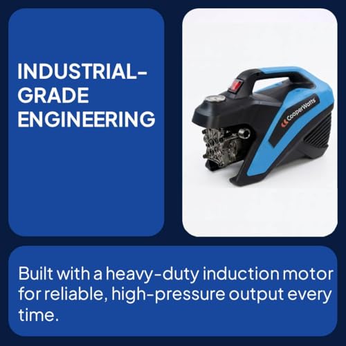 Image of High Pressure Washer, Car Washer with 1800W Induction Motor, 140 BAR Pressure, 6.5 L /min Flow Rate, Portable, Car, Bike & Home Cleaning, Blue and Black | EC-18