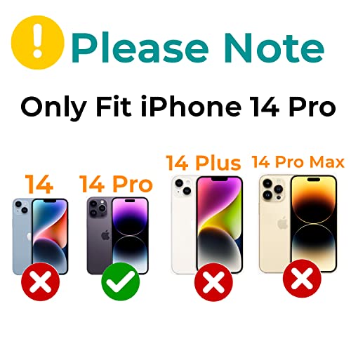 Filoya For Iphone 14 Pro Case, Cute Minnie Bling Cover With Metal Chain, Wrist Strap Kickstand Soft Tpu Protective Lens Camera Protection Case For Women #TOP3