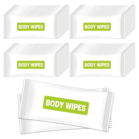 Hipruict Body Wipes Travel Size Individually,100 Pack 10in*10in Large Adult Bathing Wipes No Rinse,Aloe Vera Extract,Odor Removal, Body Wipes Bulk Homeless Fitness Travel Camping (100 Pack) Cover