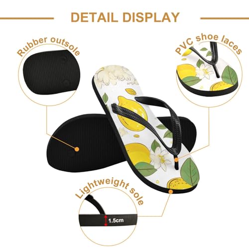 Lemon Summer Men's & Women's Classical Beach Rubber Sandal Flip Flop Comfortable Slipper 214B27392
