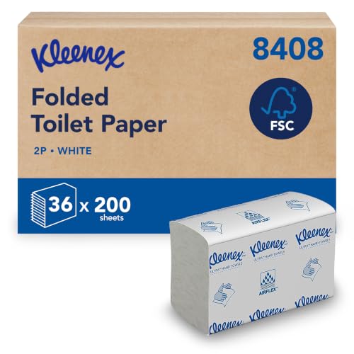Image of Kleenex Folded Toilet Tissue 8408, FSC Certified, 36 x 200 Sheets