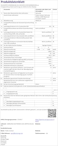 Samsung Digital Signage Videowall VHR-R VHRR Series VM55C-R VM55CR (LH55VMCRBGBXEN)