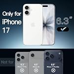 JETech Magnetic Case for iPhone 17 6.3-Inch Compatible with MagSafe, Shockproof Phone Bumper Cover, Anti-Scratch Clear Back (Clear)