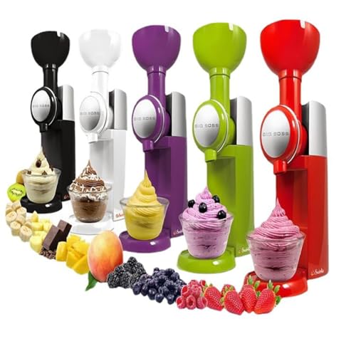 Frozen Dessert Maker, Diy Homemade Ice Cream Machine, Home Soft Ice Cream Maker, 500ml Frozen Yogurt Sorbet Maker, Soft Serve Frozen Yogurt, Fruit Sorbet Marshmallow Machine, Simple Operation white