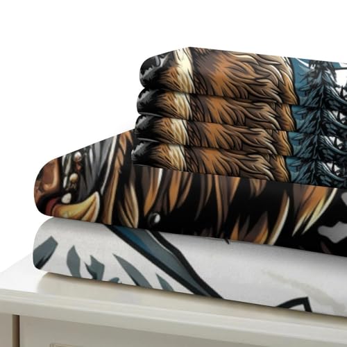 Housse de couette ours 3D parure lit simple 135x200 douce - 6