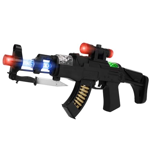 Image of Toyzone Toy Gun | Pretend & Play Gun | Flash Sound | Dynamic Movement | Movable Bullet | Removable Stand & Cassette | Gun for Kids | for 3+ Years (Grand Shooter)